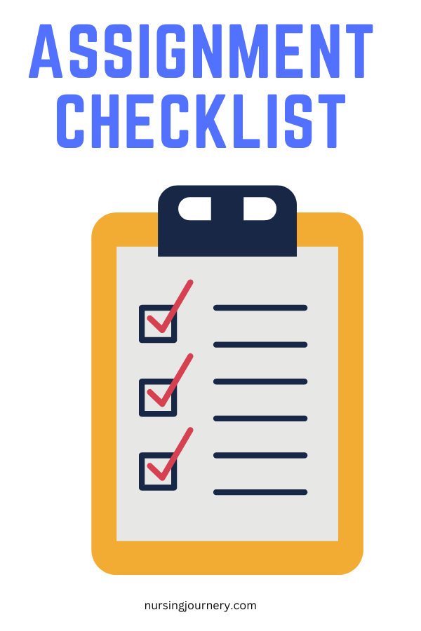 assignment checklist